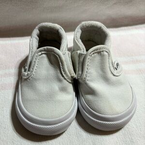 White Baby Vans Shoes Size 2